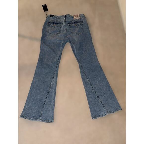 True Religion NWT Joey Mid-Rise Flare Jeans W33 – Vintage Med Wash Denim - Picture 5 of 11